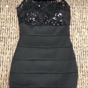 Black body con dress halter neck